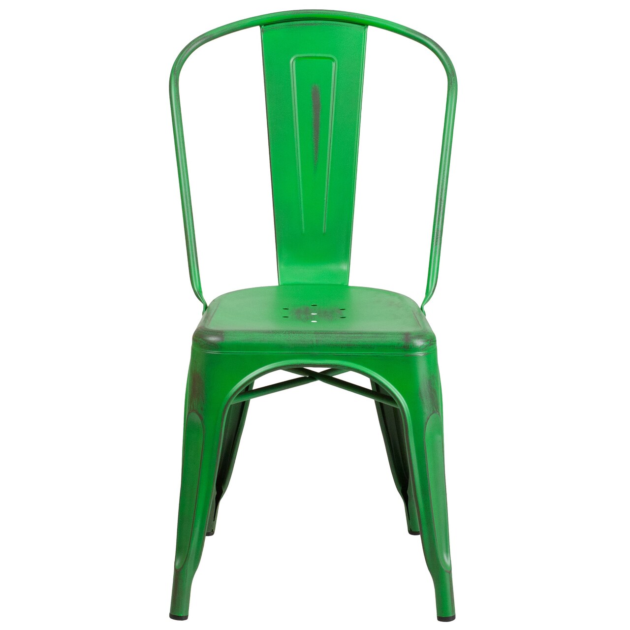 Flash Furniture 33.5&#x22; Green Contemporary Outdoor Furniture Patio Stackable Chair